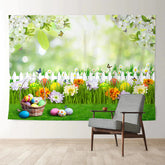 Aperturee - Frühlingsblumen Hinterhof Schmetterling Ostern Hintergrund