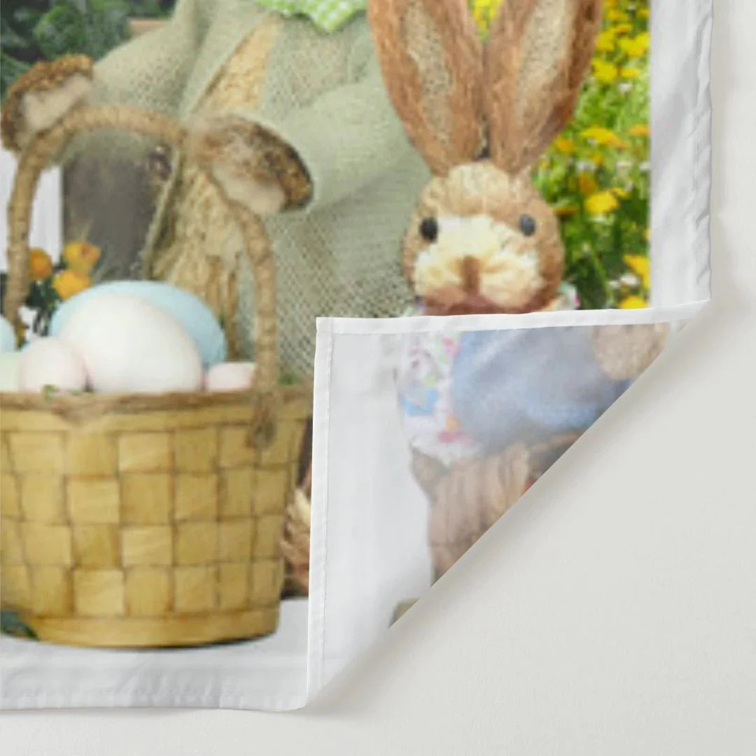 Aperturee - Sonniger Blumenfrühlingshasen Eier Osterhintergrund