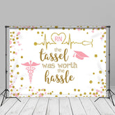 Aperturee - Quaste Worth Hassle Gold Glitzer RN Grad Fotohintergrund