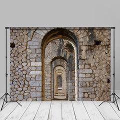 Aperturee - Tempel des Jupiter Anxur Backsteinmauer Fotohintergrund