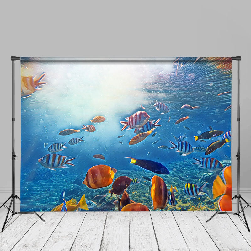 Aperturee - Unterwasserwelt bunte Fische Sommer Hintergrunddekoration
