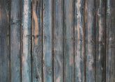 Aperturee - Vintage blaue vertikale Foto Gummi Bodenmatte aus Holz