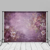 Aperturee - Vintage Blumen Dunkelblau Fine Art Fotokabinen Hintergrund