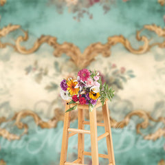 Aperturee - Vintage Blumenmuster Fine Art Fotoshooting Hintergrund