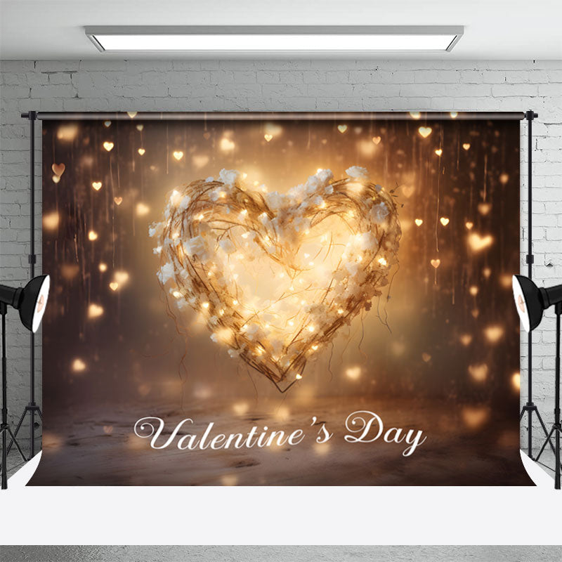 Aperturee - Warmes Herz Licht Bokeh Foto Valentinstag Hintergrund