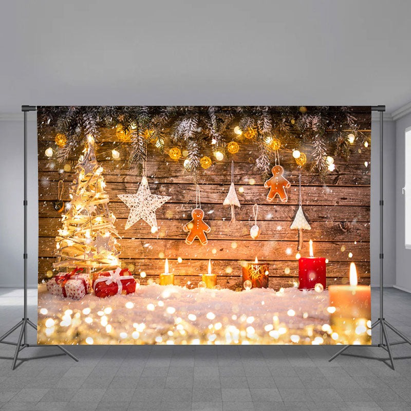 Aperturee - Warme helle Gingerman Schneeholz Weihnachtskulisse
