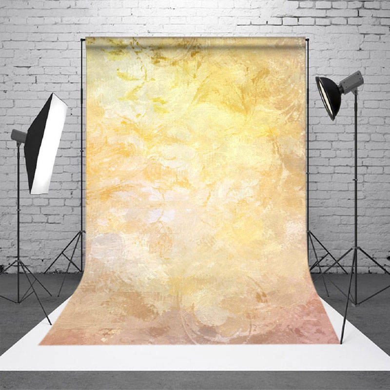 Aperturee - Aquarell hellgoldene abstrakte Kunst Fotokulisse