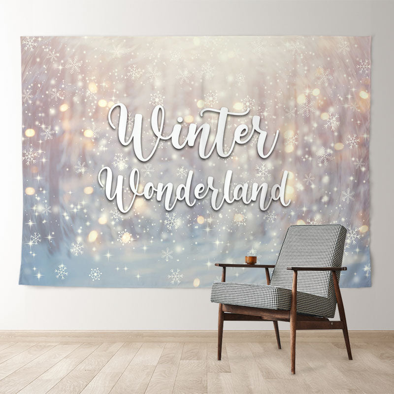 Aperturee - Winter Onederland Schneelicht Hintergrund zum 1.Geburtstag
