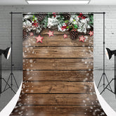 Aperturee - Hölzerner Stern Schneeflocken Weihnachtsfoto Sweep Hintergrund