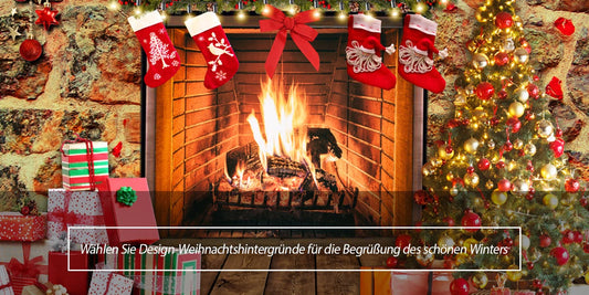 Wählen Sie Design-Weihnachtshintergründe für die Begrüßung des schönen Winters - Aperturee
