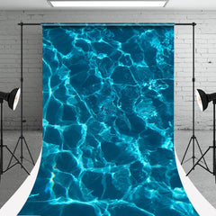 Aperturee - Blauer Glanz Wasserwellen Textur Fotografie Hintergrund