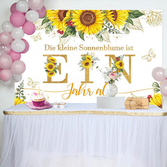 Vermissen Einzigartig Sonnenblume 1 Geburtstag Hintergrund