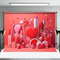 Aperturee - Rote Bausteine ​​Herz Valentinstag Hintergrund
