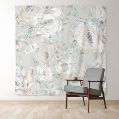 Aperturee - Aquarell Blumen Hellgrau Fine Art Fotohintergrund
