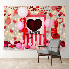 Aperturee - Ballon Herz Flagge Kreuz Happy Valentine Hintergrund