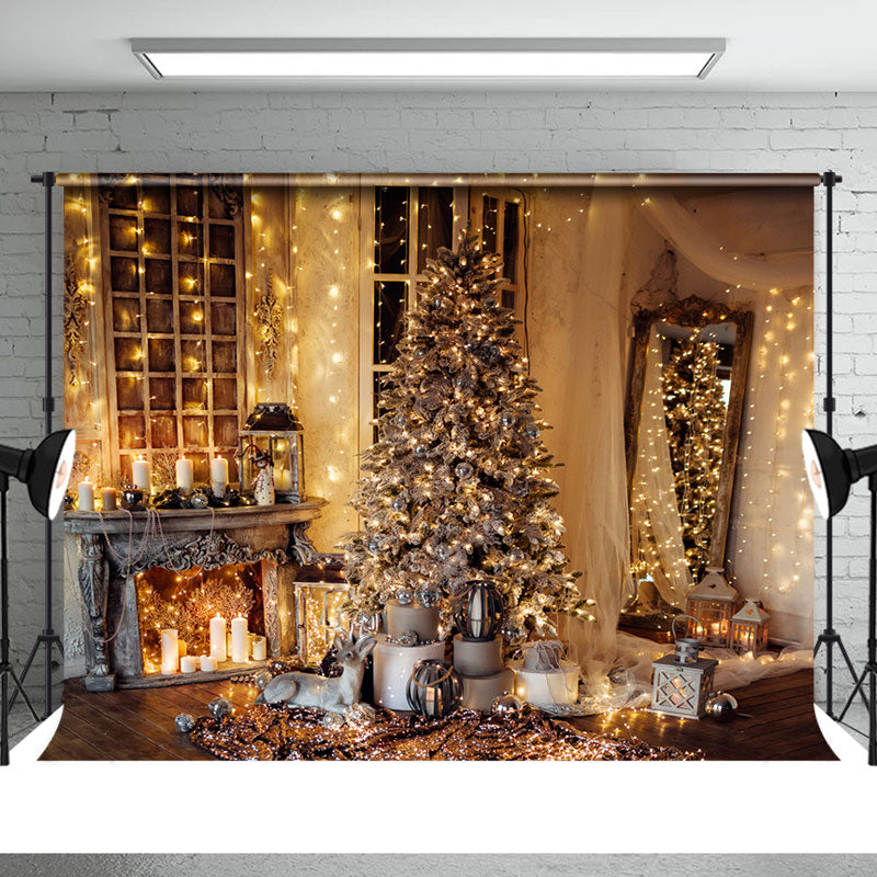 Aperturee - Schöne Weihnachtsbaum Kerzen Hintergrund