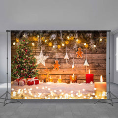 Aperturee - Kerzenflecken Ingwermann Weihnachtskulisse aus Holz