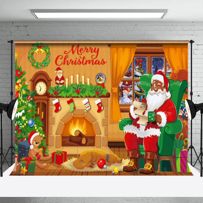 Aperturee - Weihnachtsbaum Weihnachtsmann Foto Hintergrund