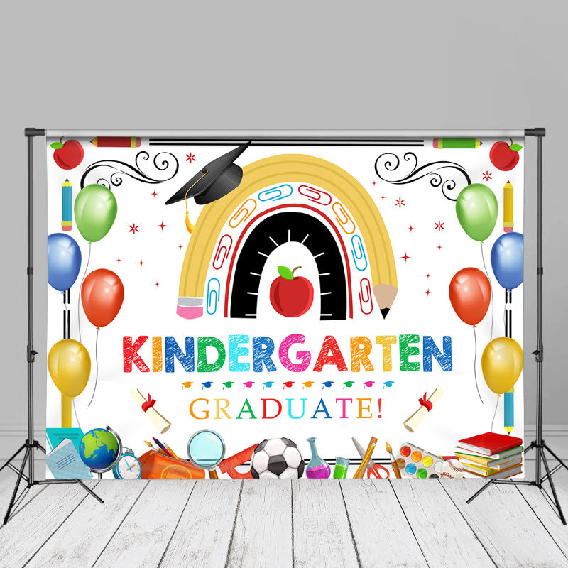Aperturee - Bunter Ballon Hintergrund für Kindergartenabsolventen für Fotos