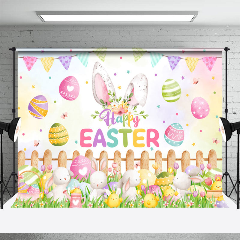 Aperturee - Bunte Eier Hasenwiese fröhliche Ostern Hintergrund