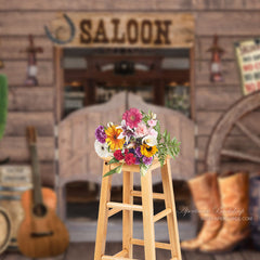 Aperturee - Cowboy Wooden Saloon Store Geburtstags Bildhintergrund
