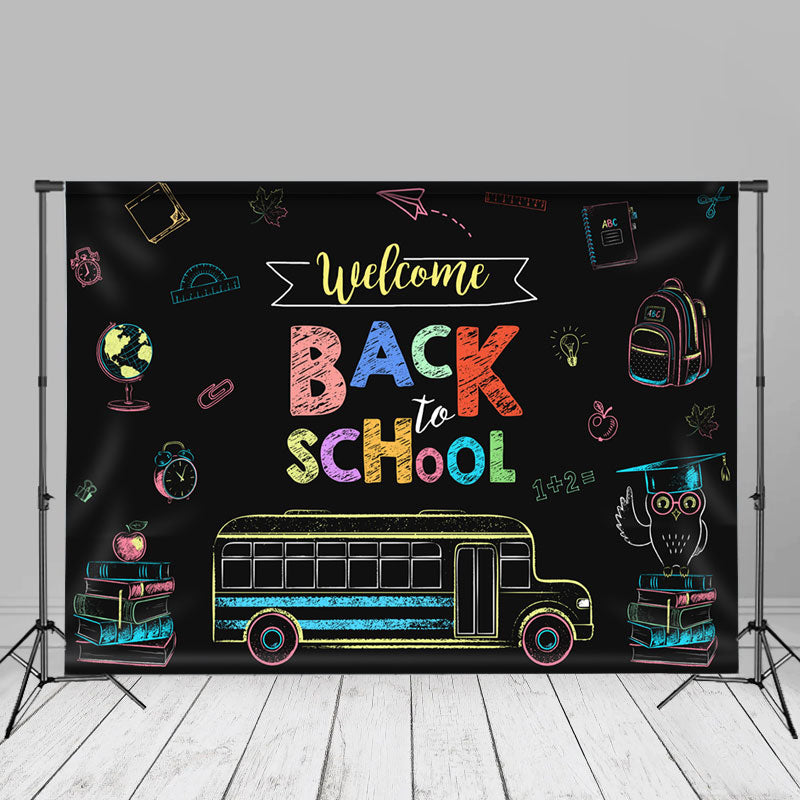 Aperturee - Zeichnungsbus Willkommen zurück in der Schule Fotohintergrund