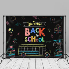 Aperturee - Zeichnungsbus Willkommen zurück in der Schule Fotohintergrund