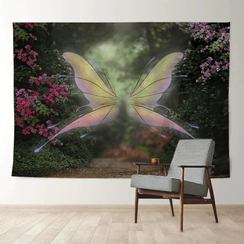 Aperturee - Fairy Wonderland Floral Butterfly Frühlingshintergrund