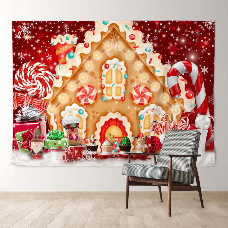 Aperturee - Lebkuchenhaus Candy Snowy Weihnachtskulisse