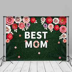 Aperturee - Grüne Wand 3D Blumenhintergrund für den besten Muttertag