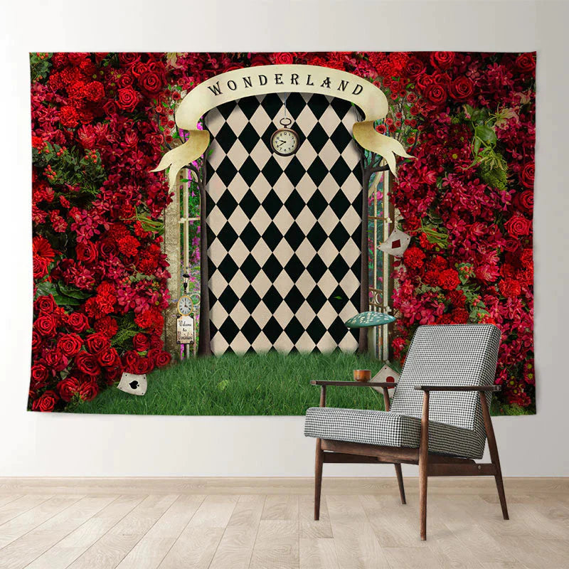Aperturee - Magic Wonderland Red Rose Happy Valentine Hintergrund