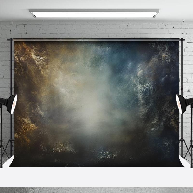 Aperturee - Old Master Blue Yellow Mist Portrait Fotohintergrund