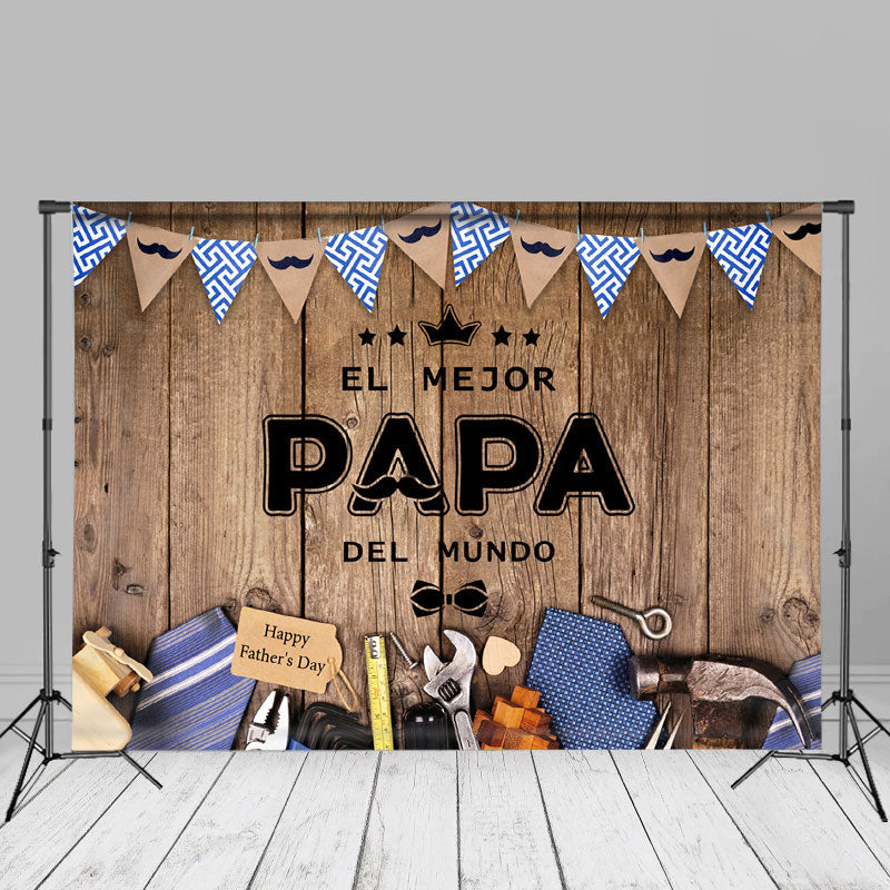 Aperturee - El Mejor Papa Werkzeug Weeden Fotohintergrund zum Vatertag