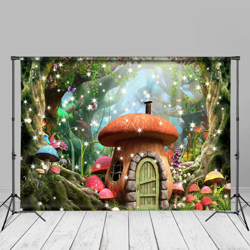 Aperturee - Pilz Schmetterling Licht Stern Wald Frühlings Hintergrund