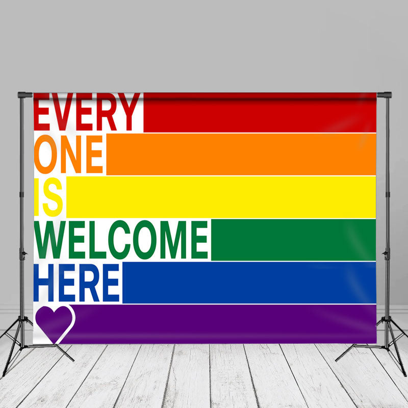 Aperturee - Regenbogen jeder ist hier willkommen Pride Monat Hintergrund
