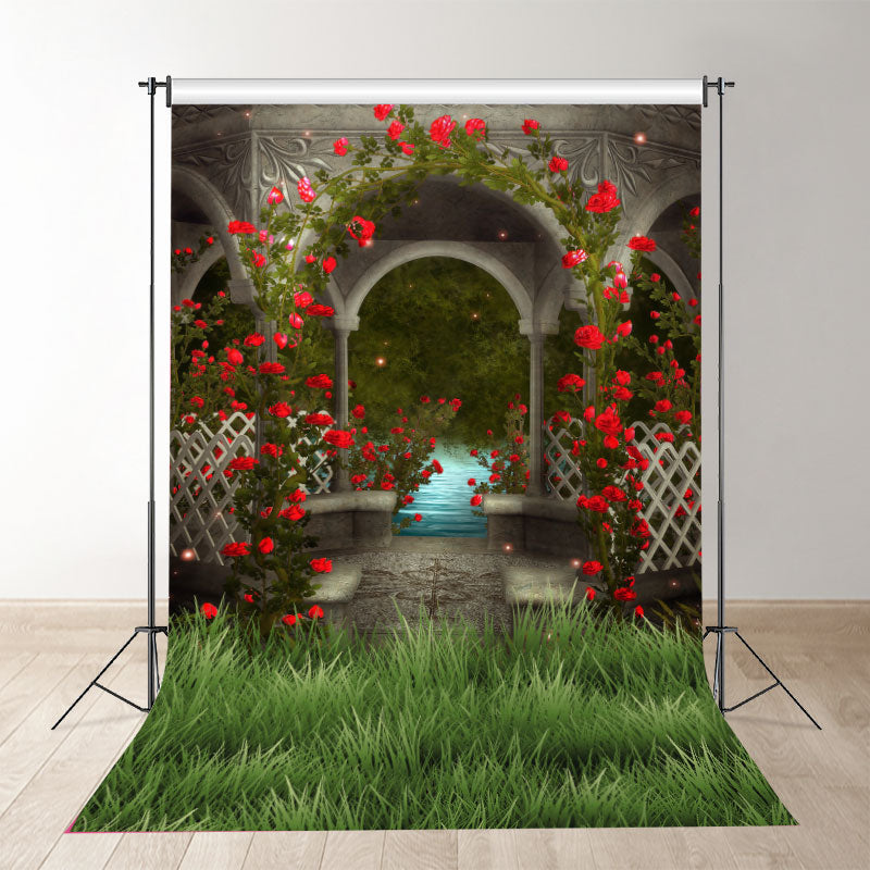 Aperturee - Rosen Garten Gras Valentinstag Foto Hintergrund