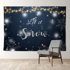 Aperturee - Let It Snow Glitter Night Winter Weihnachtshintergrund