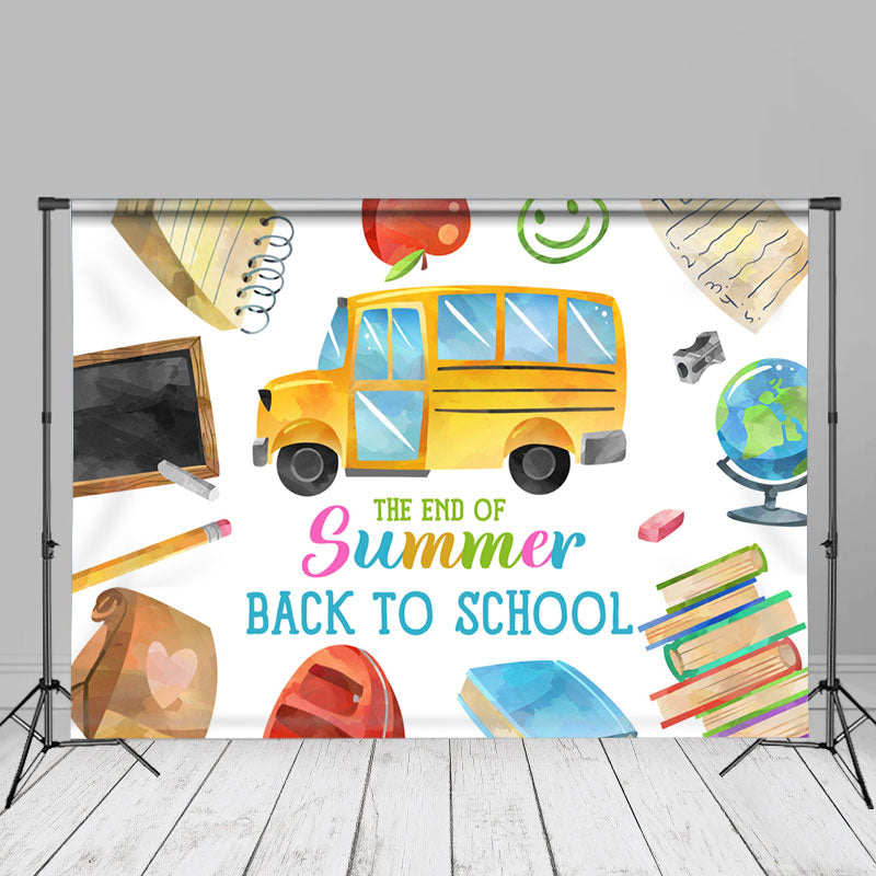 Aperturee - Ende des Sommerbus Studienmusters zurück zur Schule Hintergrund