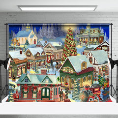 Aperturee - Dorfwagen Weihnachtsbaum Hintergrund für Party