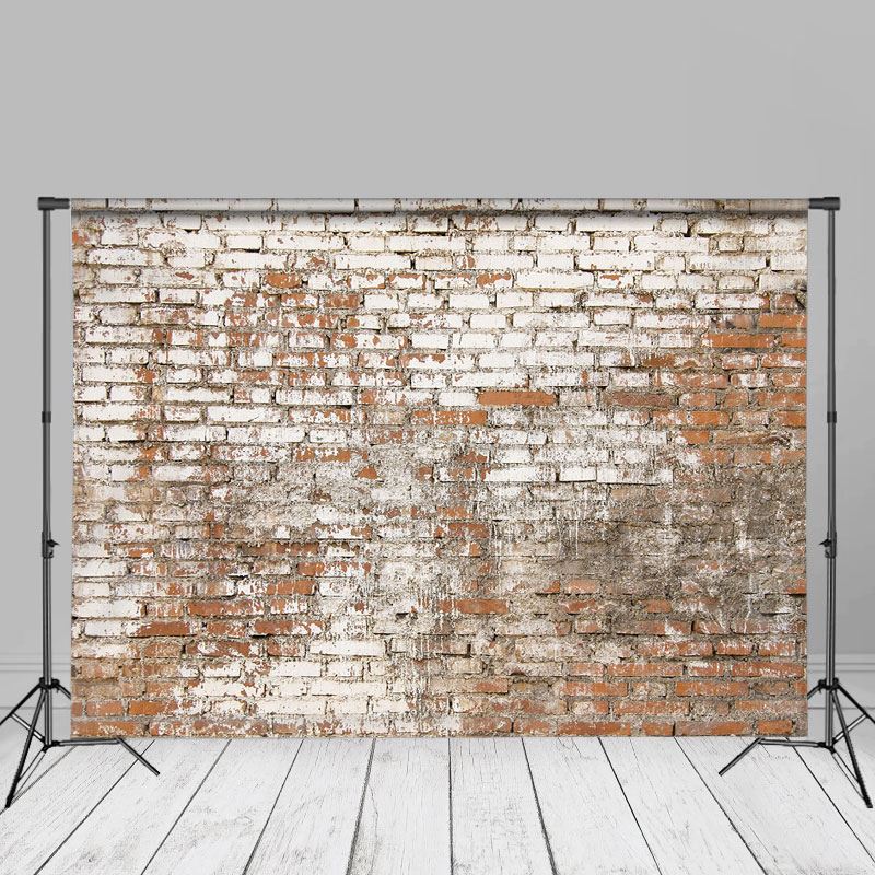Aperturee - Vintage Backsteinmauer Fotografie Studio Hintergrund