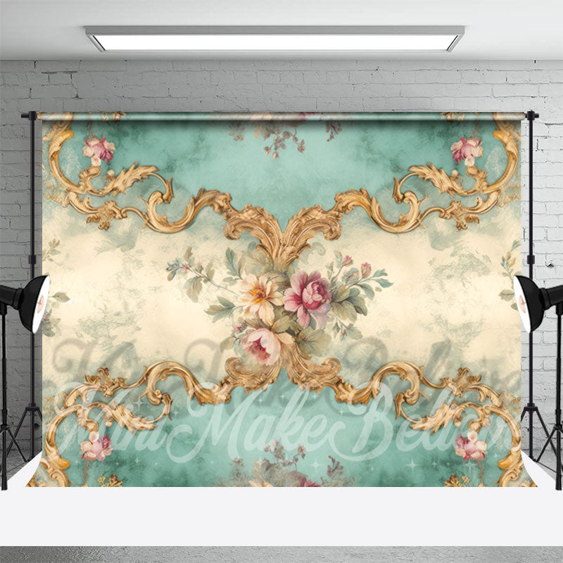 Aperturee - Vintage Blumenmuster Fine Art Fotoshooting Hintergrund